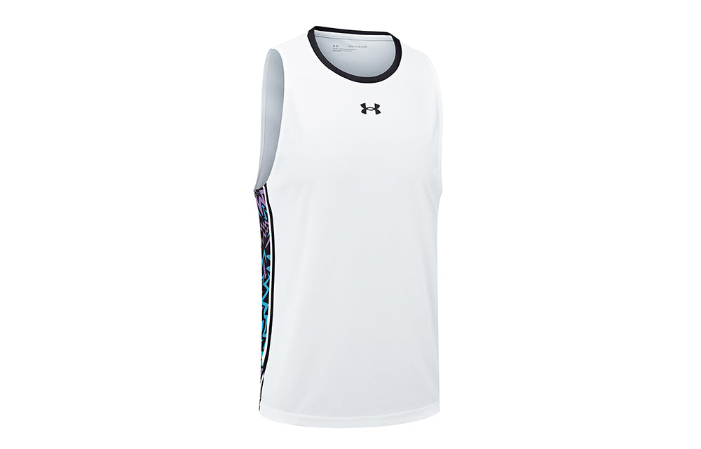 Under armour ss24 повседневная повседневная бег фитнес тренировки спорт быстро сухой дышащий без рукавов танк топ мужской и женский белый