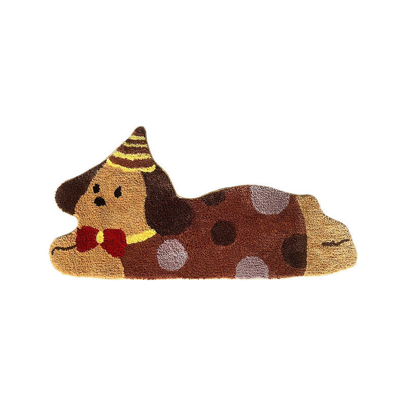 Chhatwal & jonsson adorable collection cute animal tufted flocking blanket thickened bedroom cooler bedside blanket living room absorbent coffee table sofa carpet rugs