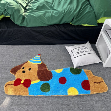 Chhatwal & jonsson adorable collection cute animal tufted flocking blanket thickened bedroom cooler bedside blanket living room absorbent coffee table sofa carpet rugs