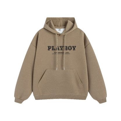 Erkaklar va ayollar uchun Playboy letter print bo'sh tasodifiy kaputi