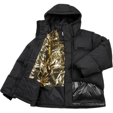 Columbia columbia сплошной цвет логотип вышивка стринги капюшон застежка-молния с длинным рукавом вниз куртка мужская черный