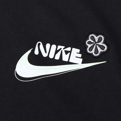 Nike american retro letter logo print casual round neck pullover short sleeve t-shirt women's black