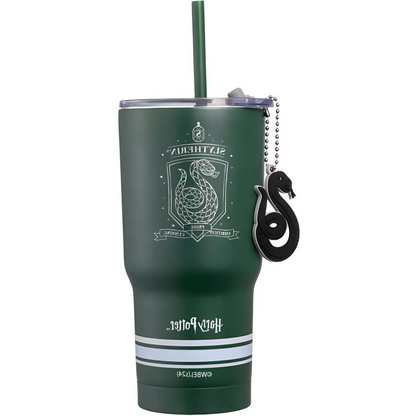 Minty x harry potter совместный бренд harry potter collection college pendant stainless steel straw mug slytherin green 580ml