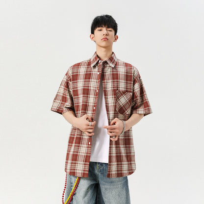 Igoi amerikalik retro yuzlik, bir xil paragrafli, erkin yupqa kesmali, yelkali, kalta yengli erkaklar va ayollar ko'ylagi