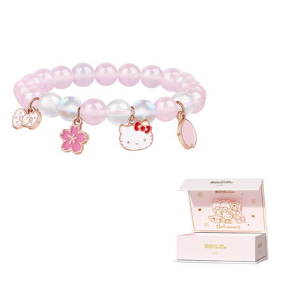 Браслет женский Hello Kitty Bow Rose Quartz