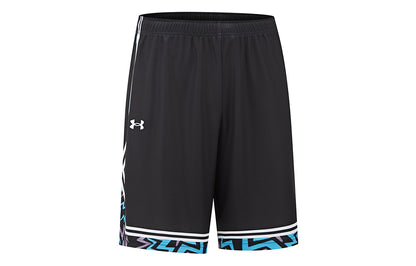 Under armour тренировочные эластичные баскетбольные штаны спортивные шорты мужские черные