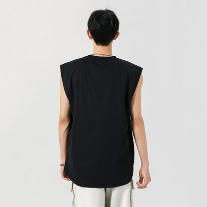 Paddy Julia tekis rangli harflar engil qulay nafas oladigan ter moda yuz mos yumaloq bo'yinli yengsiz basketbol yelek erkaklar va ayollar modellari bilan