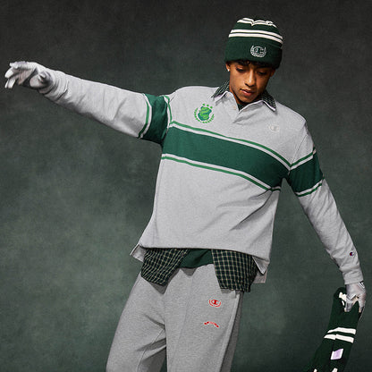 Champion x harry potter гарри поттер ко-бренд fw25 сотни тенденция простой сплайсинг столкновение мода удобный с длинными рукавами рубашки поло американская версия мужчины и женщины с одинаковыми моделями