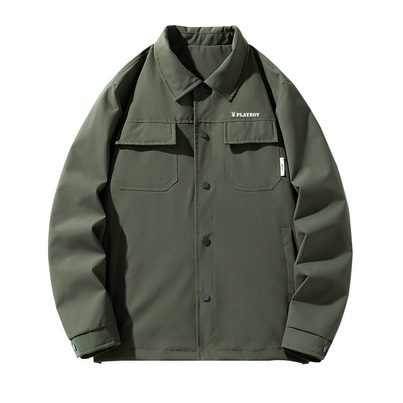 Playboy erkaklar uchun tekis rangli lapel blazer