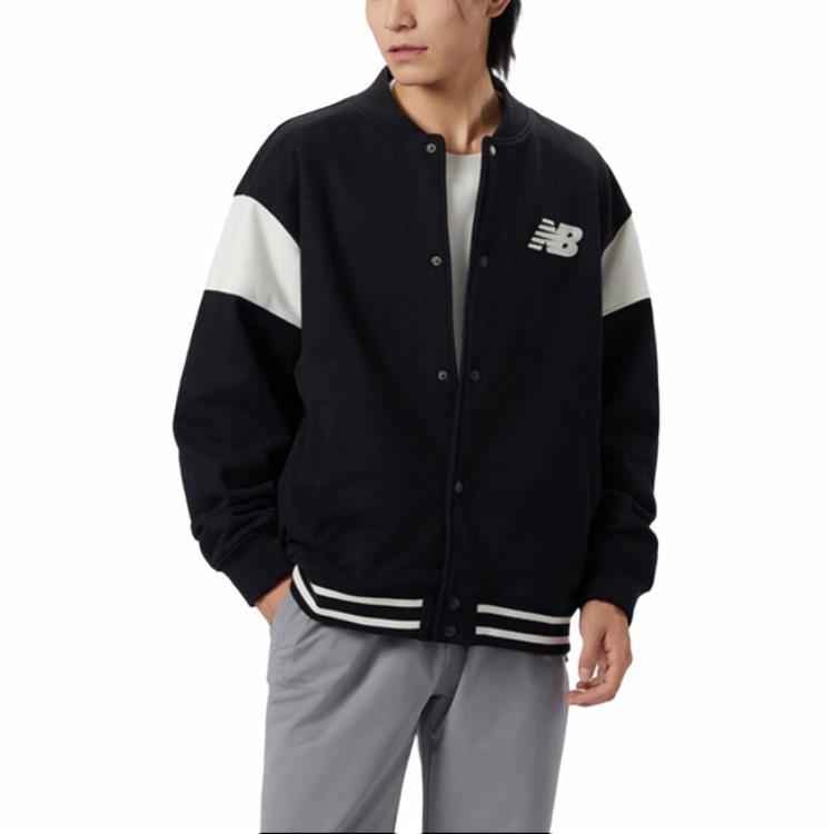 New Balans rang blokirovka qiluvchi atletik tasodifiy bir ko'krakli erkaklar uchun qora beysbol formasi