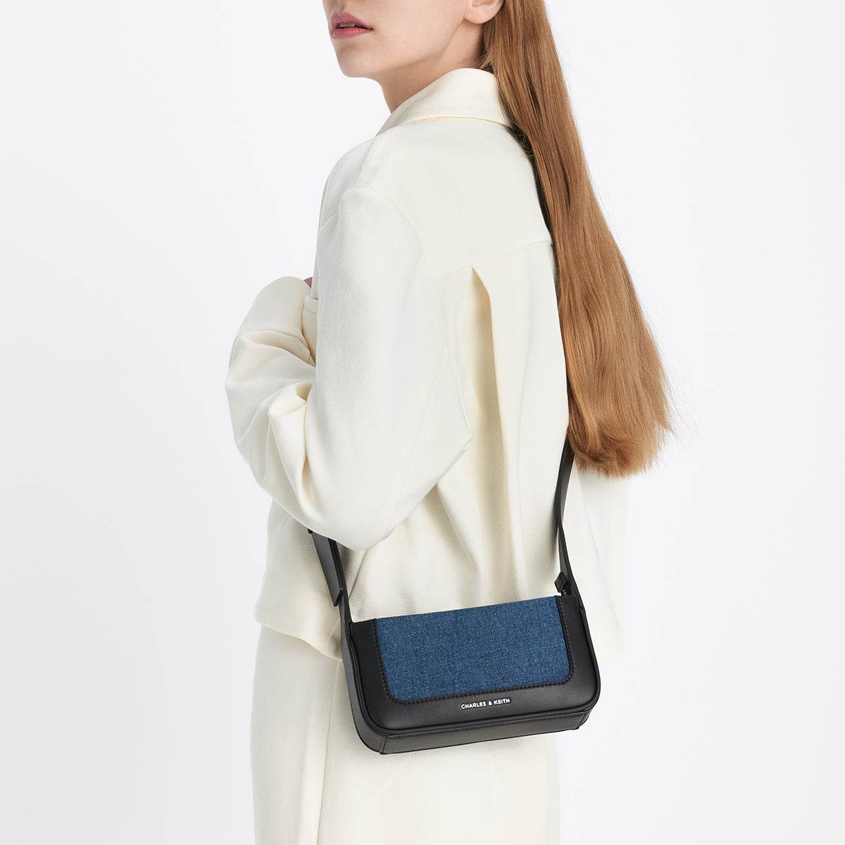 Сумка женская Charles&Keith Simple Fabric S Denim Dark - Boxette Shop