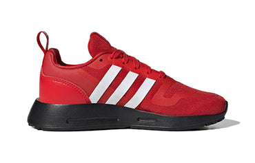 Adidas originals multix ткань модные повседневные амортизирующие износостойкие низкопробные детские кроссовки красного цвета для средних и маленьких детей