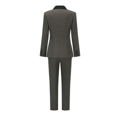 Bir sayoz mashhur rasmiy kichik parfyumeriya uslubidagi martaba ayollar kuz va qish plash temperament ma'buda model kostyum kostyum ayol modellari