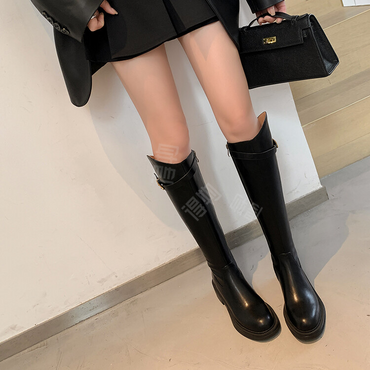 Balletcat коровьей кожи теплый и холодный темперамент элегантность универсальный британский стиль мода тенденция дышащий и удобный нескользящий носить ежедневно из улицы классический универсальный из путешествия толстая подошва повышенная высокие сапоги ж