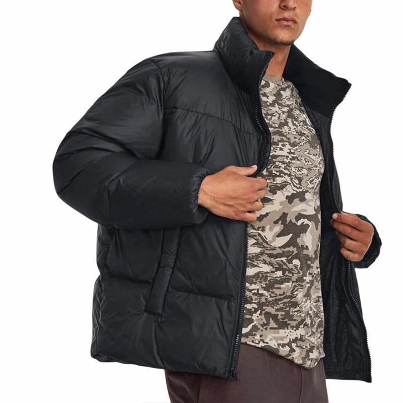 Under armour coldgear infrared solid colour stand collar training sports down jacket men's black