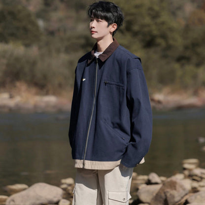 Paddy Julia Amerikalik retro lapel ish kiyimi bir xil rangdagi uzun yengli blazer ko'ylagi erkaklar va ayollar bir xil uslubda