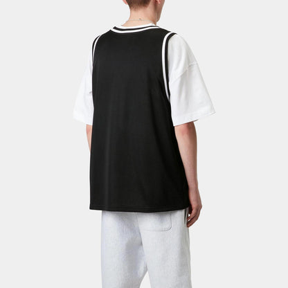 Carhartt wip ss25 win lock up ko'ylak, qulay qulay minimalist yengsiz yelek erkaklar qora