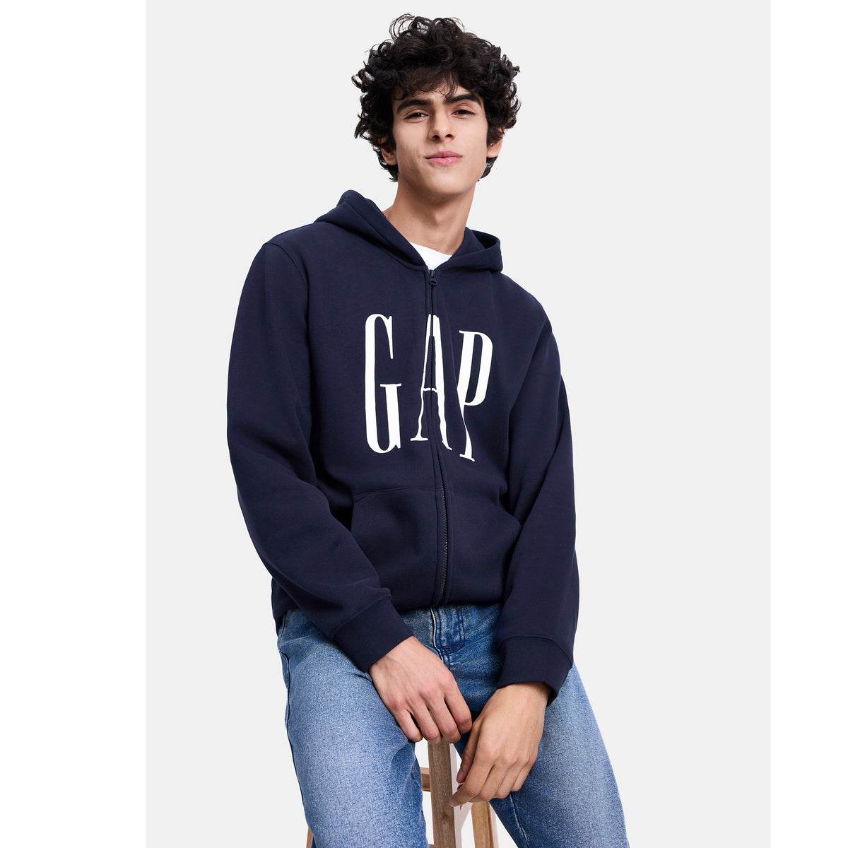 Gap осень печатные буквы логотип флис с капюшоном повседневная куртка толстовка мужские и женские модели - Boxette Shop