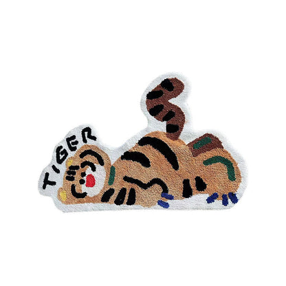 Chhatwal & jonsson adorable collection cute animal tufted flocking blanket thickened bedroom cooler bedside blanket living room absorbent coffee table sofa carpet rugs