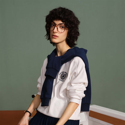 Le coq le coq sportif ayollar tennis kolleksiyasi vintage sport ekipaji bo'yinli kozok ayollar