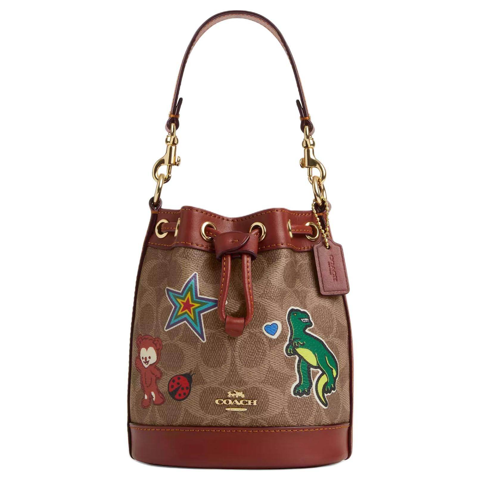 Сумка женская Coach Dempsey 14 Drawstring Closure Coated Canvas - Boxette Shop