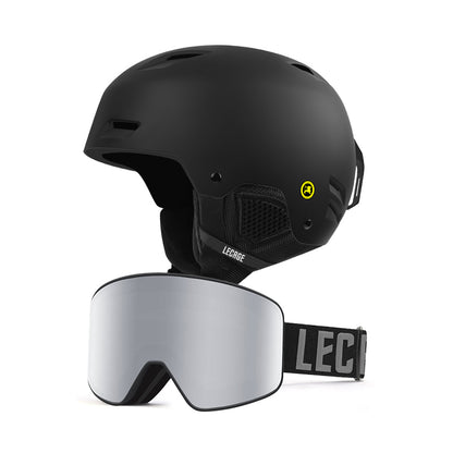 Горнолыжный шлем и очки Lecage