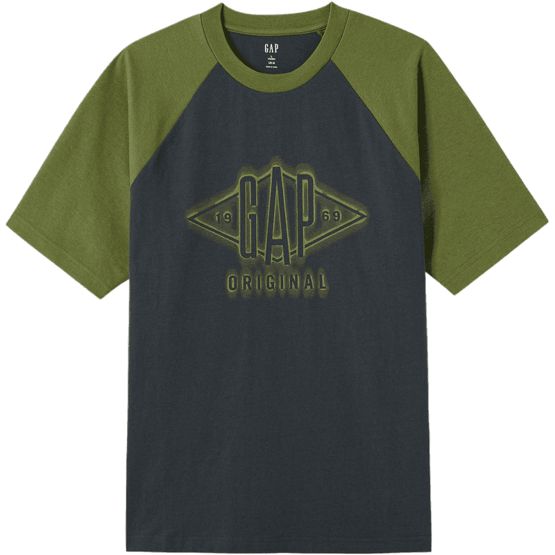 Gap urban casual collection хлопковая футболка с плечевым швом и круглым вырезом с коротким рукавом мужские и женские футболки - Boxette Shop