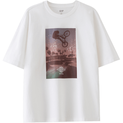 Футболка с коротким рукавом gap heavy loose printed round neck short sleeve t-shirt для мужчин и женщин - Boxette Shop