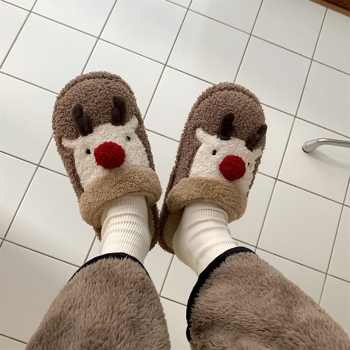 Тапочки Рождественские плюшевые