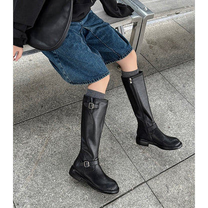 Balletcat коровьей кожи классический теплый мягкой mirador сладкий чили всадник сапоги охлаждение вниз английский винтаж высокие сапоги 3,5 см женские