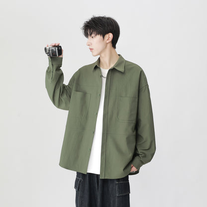 Igoi modasi ochiq ko'cha modasi bo'sh shaharbo'yi tekis rangli yuz lapelli ko'krak qafasi ikki cho'ntakli nafas oladigan ko'ylak ko'ylagi yuqori ko'chada yo'lovchi terisi qulay tasodifiy tasodifiy biznes uzun yengli ko'ylak erkaklar va ayollar bir xil