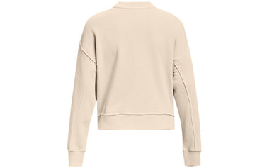Under armour under armour johnson series casual fleece round neck training sports short sweatshirt women's white