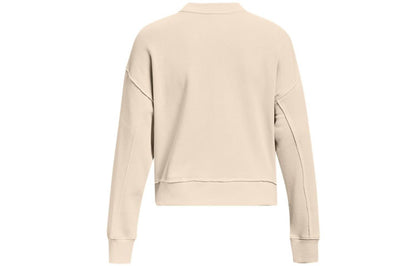 Under armour under armour johnson series casual fleece round neck training sports short sweatshirt women's white