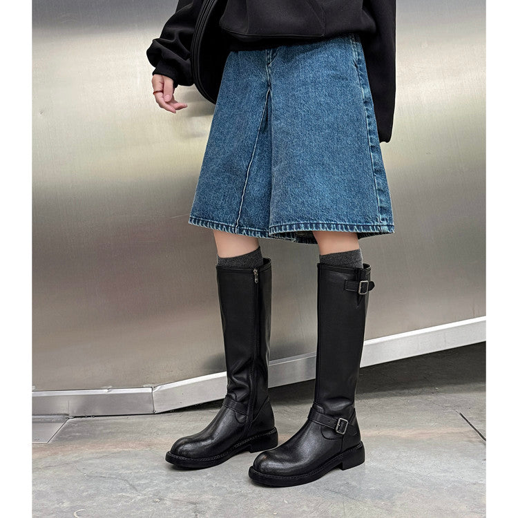 Balletcat коровьей кожи классический теплый мягкой mirador сладкий чили всадник сапоги охлаждение вниз английский винтаж высокие сапоги 3,5 см женские