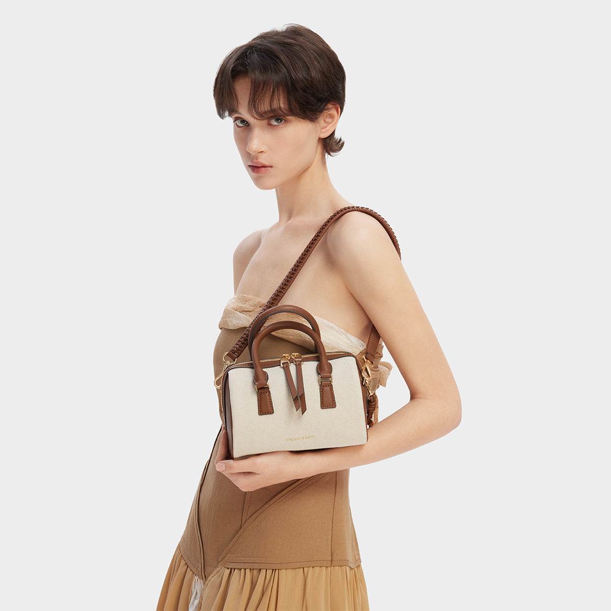 Сумка женская Charles&Keith Canvas Collection Rope Knot Zip - Boxette Shop