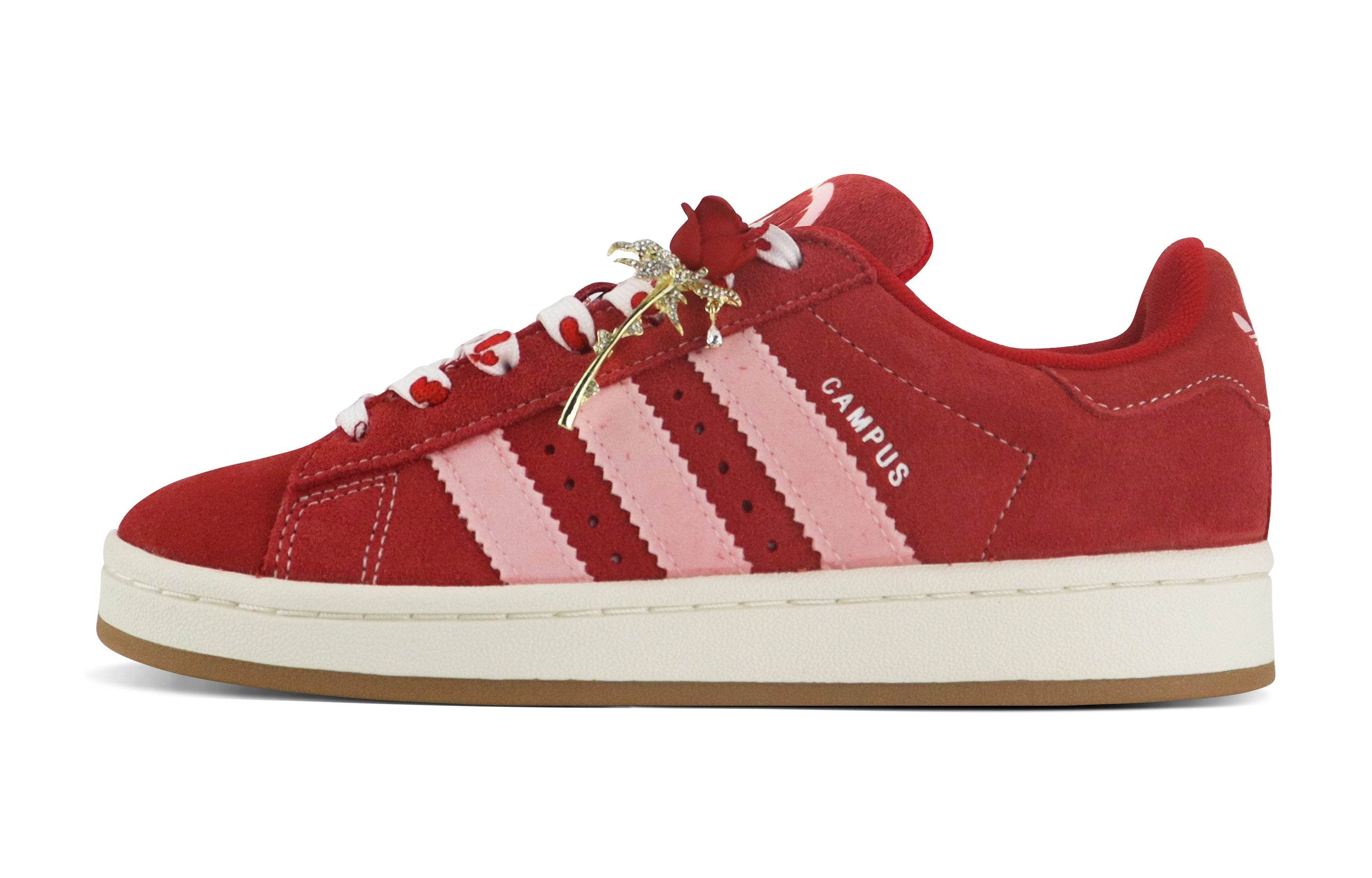 Кроссовки на заказ] adidas originals campus 00s romantic rose confessions сотни трендов антискользящие износостойкие бордшорты с низким верхом мужские и женские модели красные и розовые - Boxette Shop