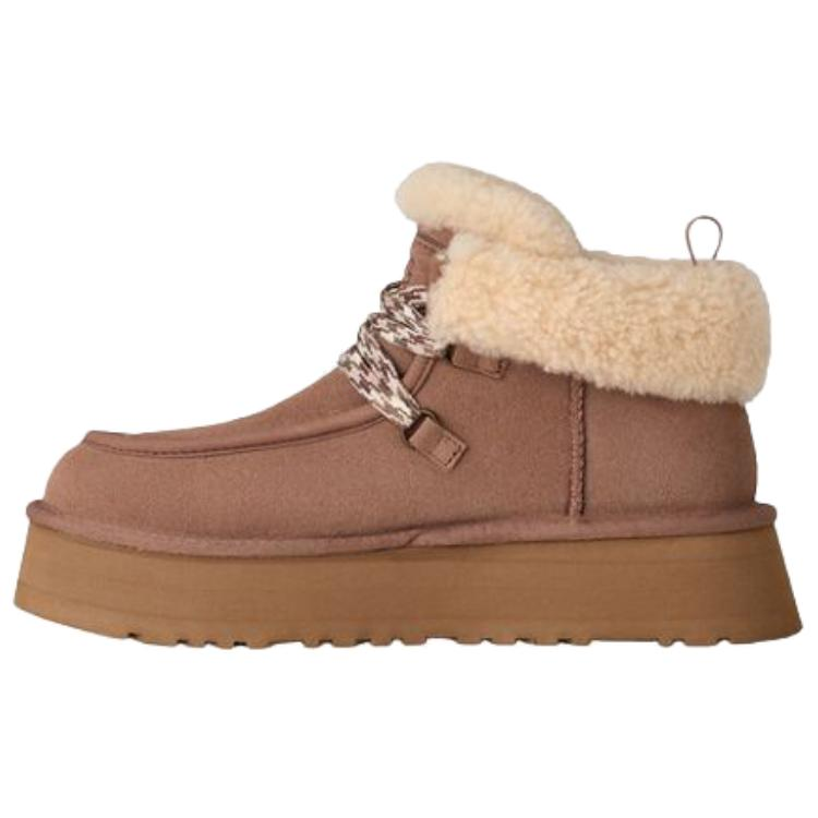 Ugg cow anatomic leather warm comfortable snow boots women's brown
