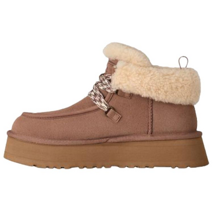 Ugg cow anatomic leather warm comfortable snow boots women's brown