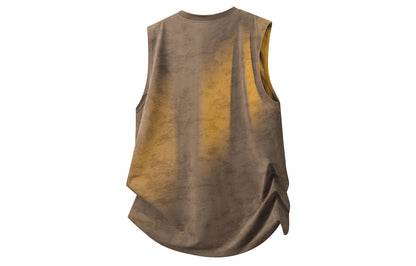 Paddy Julia Amerika oddiy oddiy ko'p qirrali tendentsiya yumaloq bo'yinli suyak harfli bosma logotip tetiklantiruvchi nafas oladigan yengsiz yelek modellari bilan erkaklar va ayollar