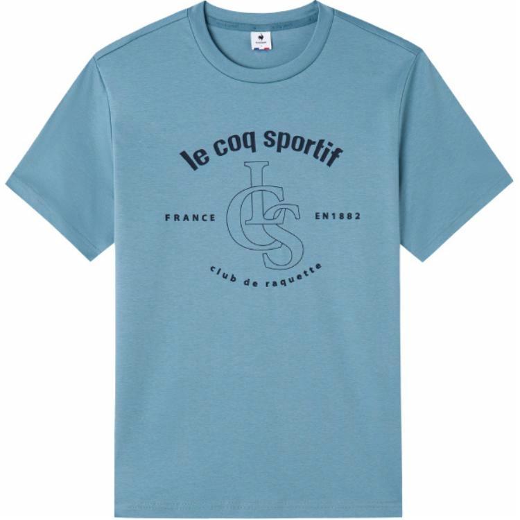 Le coq le coq sportif ss24 Fransuz xo'rozi harflari bosma universal sport qisqa yengli erkaklar futbolkasi