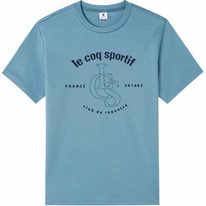 Le coq le coq sportif ss24 Fransuz xo'rozi harflari bosma universal sport qisqa yengli erkaklar futbolkasi