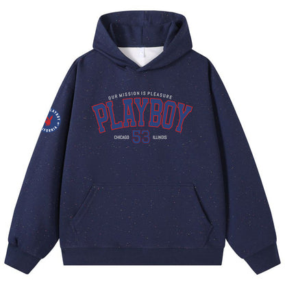 Playboy bosilgan harflar moda bo'sh hoodie erkaklar va ayollar modellari