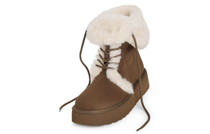 Ботинки женские Charles&Keith Winter Plush Lace-Up - Boxette Shop