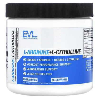 Комплекс аминокислот EVLution Nutrition, L-аргинин + l-цитруллин, 150 г (5,29 унции) - Boxette Shop