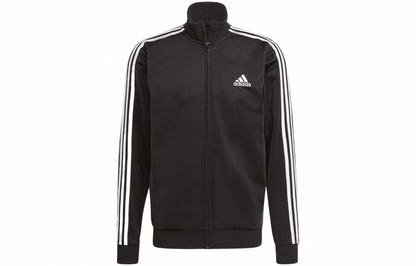 Adidas sportswear essentials 3-stripes logo jacket coat trousers casual sports suit men's international black - Boxette Shop