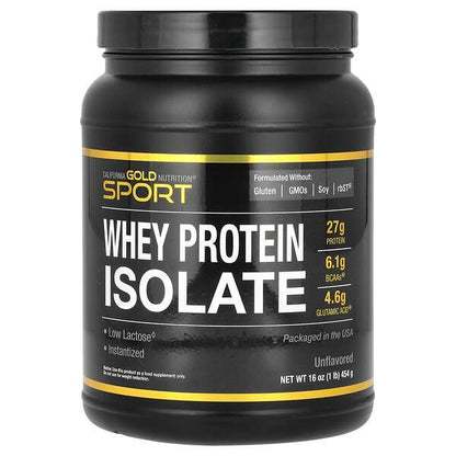 Спортивное питание California Gold Nutrition Sport, изолят сывороточного протеина, 454 г - Boxette Shop