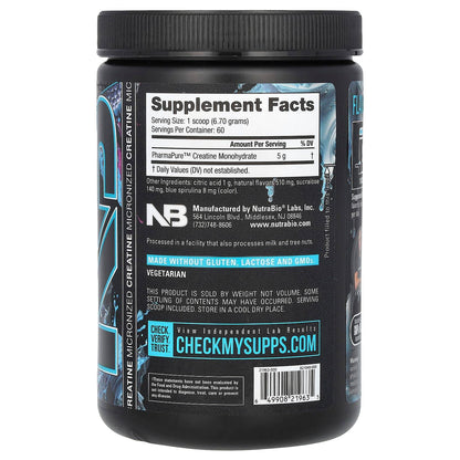 Спортивное питание NutraBio Micronized Creatine Burst, Arctic Blast с голубой малиной - Boxette Shop