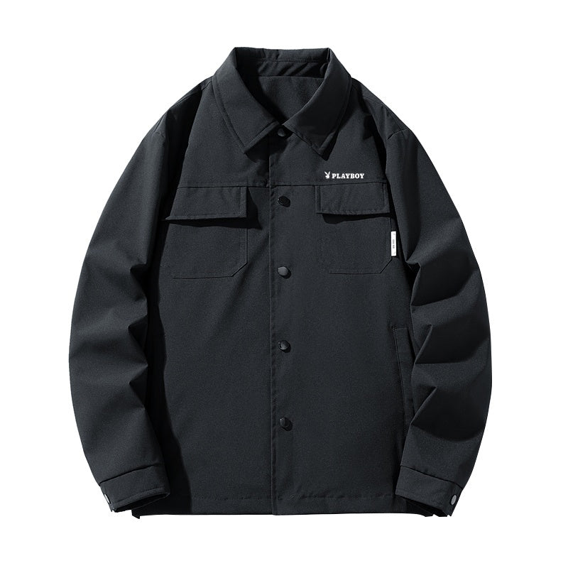 Playboy erkaklar uchun tekis rangli lapel blazer