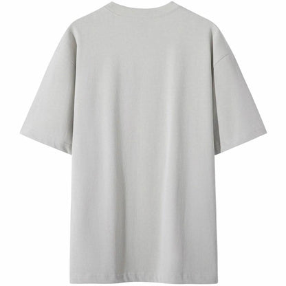 Lilbetter harfi logotipi bosma paxta amerikalik kundalik toza kiyimli dumaloq bo'yinli yarim yengli bo'shashgan juftlik qisqa yengli futbolka modelli erkaklar va ayollar