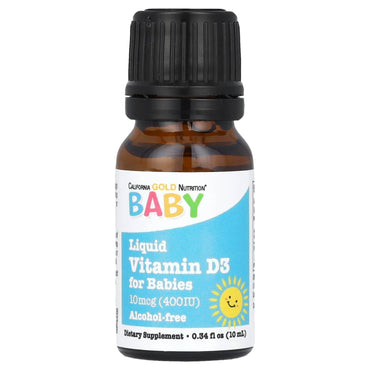 БАД California Gold Nutrition, Vitamin D3 для детей, 10 мл (0,34 жидк. унции) - Boxette Shop